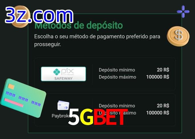 O cassino 5Gbet oferece uma grande variedade de métodos de pagamento